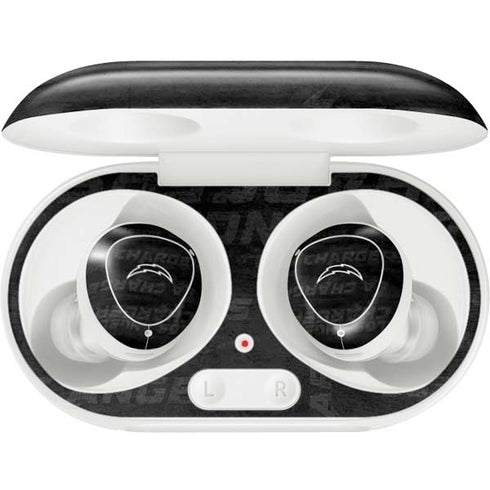 NFL Los Angeles Chargers Black & White Galaxy Buds Plus Skin